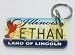 Illinois Land of Lincoln "Ethan" Keychain, Key Holder, Key Ring