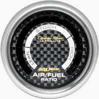 Auto Meter Carbon Fiber 2-1/16 Full Sweep Electric Air/Fuel Ratio Gauge