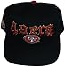San Francisco 49ers Black Old English Plastic Snapback Adjustable Snap Back Hat / Cap