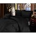 7 Pieces Solid Black Micro Suede Duvet Cover Set King Size