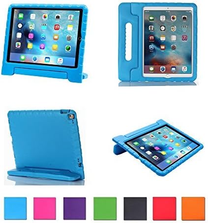 iPad Pro 12.9 kid Case, DeeMall Multi Function Child/Shock Proof Convertible Handle Light Weight Super Protective Stand Cover Case for Apple iPad Pro 12.9 inch iOS 9 (2015 Release) Tablet-!Blue