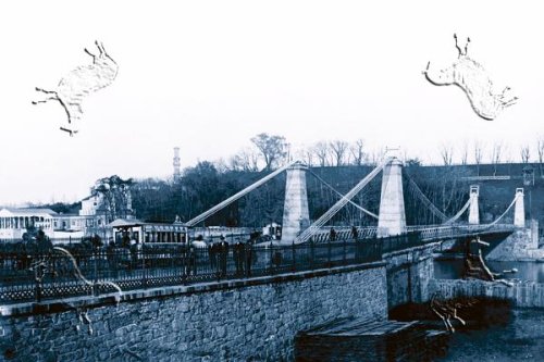 Canvas Print, Trolley Bridge, Philadelphia, PA - 18 x 12