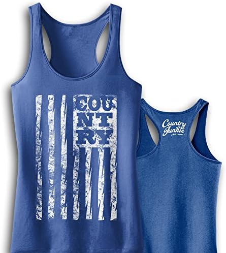 Country Flag Racerback Tank Top Royal Blue (Medium)