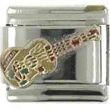 Hawaiian Guitar Musical Italian Charms Bracelet Link