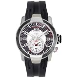TechnoMarine Mens UFDT02 UF6 Dual-Time Black Bezel Carbon Dial Watch by TechnoMarine