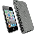 igadgitz Etui Housse Pochette Case en Gel cristal durable TPU (polyur�thane thermoplastique), Coque de couleur Transparent Clair, avec motif carreaux pour Apple iPod Touch 4G 4�me Gen G�n�ration 8 go gb 32 go gb & 64 go gb + protecteur d'�cran