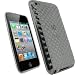 igadgitz Etui Housse Pochette Case en Gel cristal durable TPU (polyur�thane thermoplastique), Coque de couleur Transparent Clair, avec motif carreaux pour Apple iPod Touch 4G 4�me Gen G�n�ration 8 go gb 32 go gb & 64 go gb + protecteur d'�cran