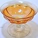 GL245 - Vintage marigold carnival glass footed sherbert