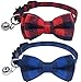 KUDES 2 Pack/Set Cat Collar Breakaway with Cute Bow Tie and Bell for Kitty and Some Puppies, Adjustable from 7.8-10.5 Inch