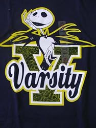Disney Nightmare Before Christmas JACK Varsity Tshirt