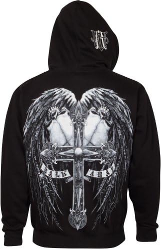 Walk Away Men's Never Crossed Zipper Hoddie Large Black