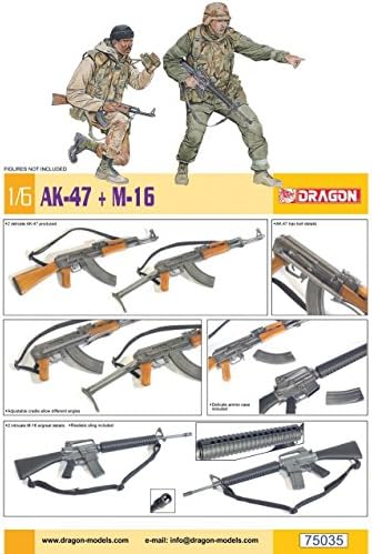 Dragon Models 1/6 AK-47 vs M16 Gun (2 each)