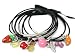 Adorable 10 Black Multi-Layered Yummy Fruit Themed Charm Bangle Bracelets