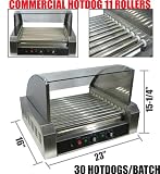 New Commercial 30 Hot Dog Roller Grill Cooker Machine 2200 Watts Vending Business