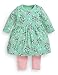 FERENYI Baby Girls Summer Clothes Cartoon Long-Sleeved Dress with Pants Sets
