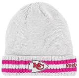 Reebok Kansas City Chiefs Breast Cancer Awareness Sideline Cuffed Knit Hat One Size Fits All