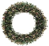72 Pre-Lit Norwood Fir Artificial Christmas Wreath - Multi Lights