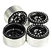 MOHERO 2.2 inches RC Beadlock Wheels/Rims for 1/10 Scale Rc Crawler Car Wraith 90018 Pack of 4 (Black)