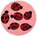 Ladybugs Playground Rug in Pink