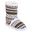 Women's MUK LUKS&reg; Sherpa Boot Slippers with Memory Foam&nbsp; - Neutral/Light Blue (L)