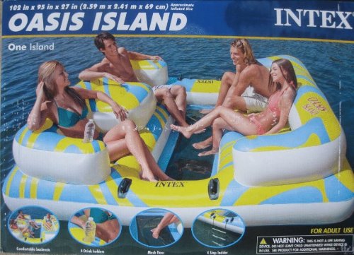 Intex Relaxation Station Private Island Holds 704 LBS 4 Person