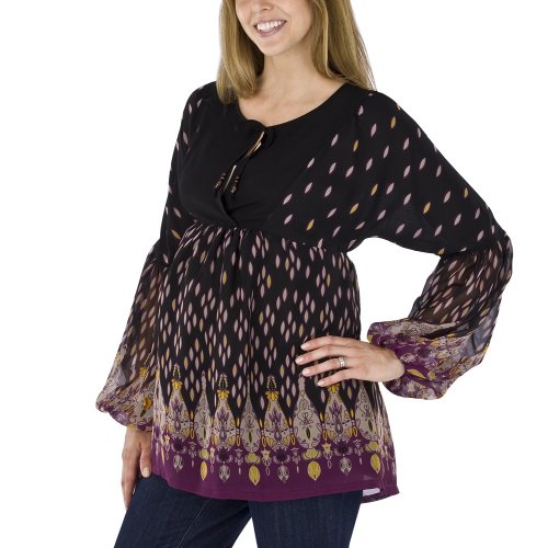 Liz Lange® Maternity Boho Dolman Sleeve Top - Black Print
