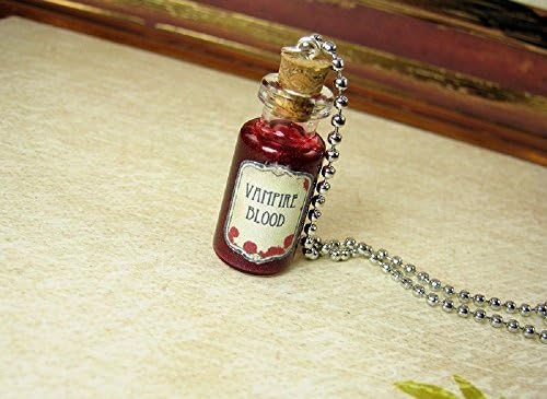 Vampire Blood 2ml Glass Vial Necklace - Bottle Necklace Goth Gothic Necklace