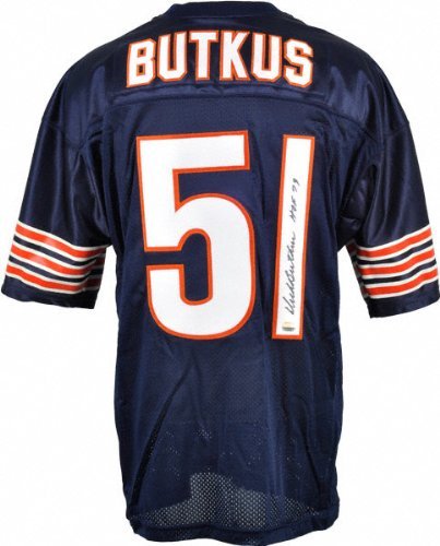 Dick Butkus Autographed Jersey | Details: Chicago Bears, Blue, ''HOF 79'' Inscription
