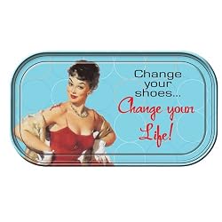Retro Humor Change Your Shoes Magnetic Mini Tin Sign
