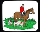 Mouse Pad with hound, horse, dog, fox, hunt, canine