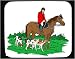 Mouse Pad with hound, horse, dog, fox, hunt, canine