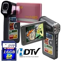 SVP T618 2.7-inch 1280X720p HD Widescreen Pink Digital Video Camcorder (SVP 16GB SDHC Memory Card Included)
