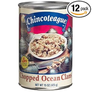 Chincoteague Seafood Chopped Ocean Clams, 15-Ounce Cans (Pack of 12) by Chincoteague Seafood
