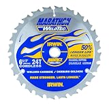 Irwin Tools 1794386 6-1/2-Inch 24-Teeth Marathon Weldtec Cordless Circular Saw Blade