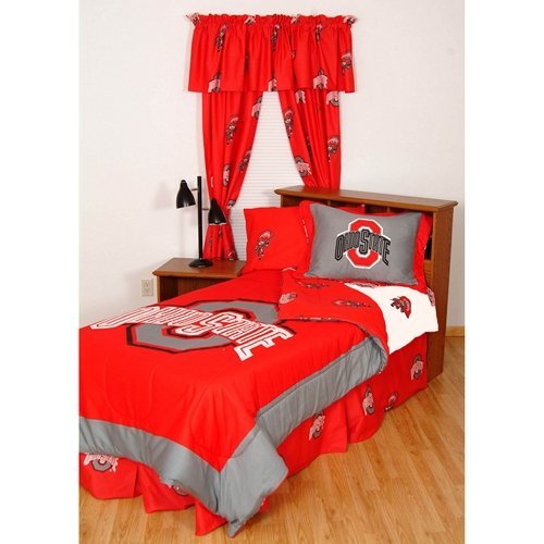 Ohio State Buckeyes Queen Comforter Panel  &  Rotary Print From College Covers Queen