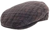 512B7K6uv4L. SL160  DelMonico Ivy Style Wool Cap, Grey Herringbone Tweed, Large