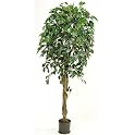 Ficus Faux Tree with Round Pot- Green(7')