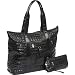 Sydney Love Quilted Croc Travel Tote and Wristlet - Black