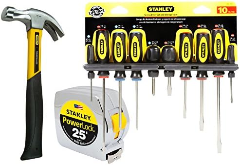 Stanley's Screwdrivers Set, Hammer, and Measuring Tape Set, Screwdriver Tools, Kit