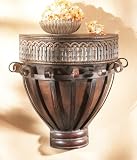 18 Bronze Old World Pedestal Design Floating Wall Shelf