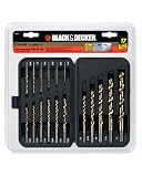 Black & Decker 17 Pc 135º Split Point Titanium Drill Bit Set Part No. 15573