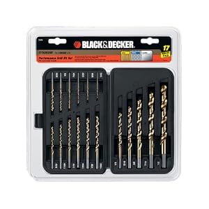 Black and Decker 17 Pc 135� Split Point Titanium Drill Bit Set Part No. 15573 by Black & Decker
