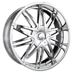 26 Inch 26x9.5 Mazzi wheels KRAZE 777 Chrome wheels rims