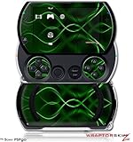 PSPgo Skin and Screen Protector Kit - Abstract 01 Green fits Sony PSP go