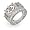 Eve's Addiction Fleur de Lis Crown Tiara Pave CZ Ring, 5