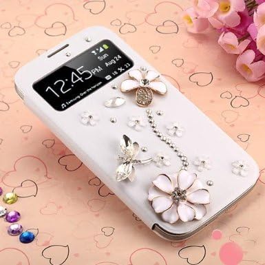 ESGO LUXURY 3D CRYSTAL BLING Case Cover For Samsung Galaxy S4 SIV I9500, With Screen Protector And Stylus Pen (dragonfly)