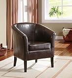 Powell Furniture Simon Brown Faux Leather Club Chair