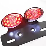 12V LED Motocross ATV White Red Cateye Brake Light Lamp Integrated Number License... by Astra Security