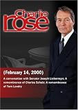 Charlie Rose with Joseph Lieberman; Charles Schulz; Tom Landry (February 14, 2000)