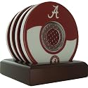 Steiner Sports Alabama Crimson Tide A Coasters with Game Used Jersey (Set of 4)